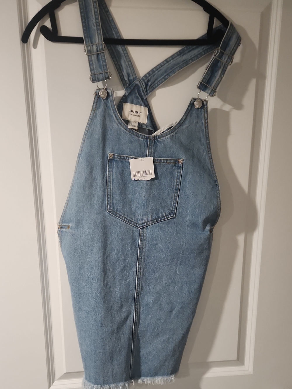 Forever 21 Light Wash Denim Overall Dress NWT